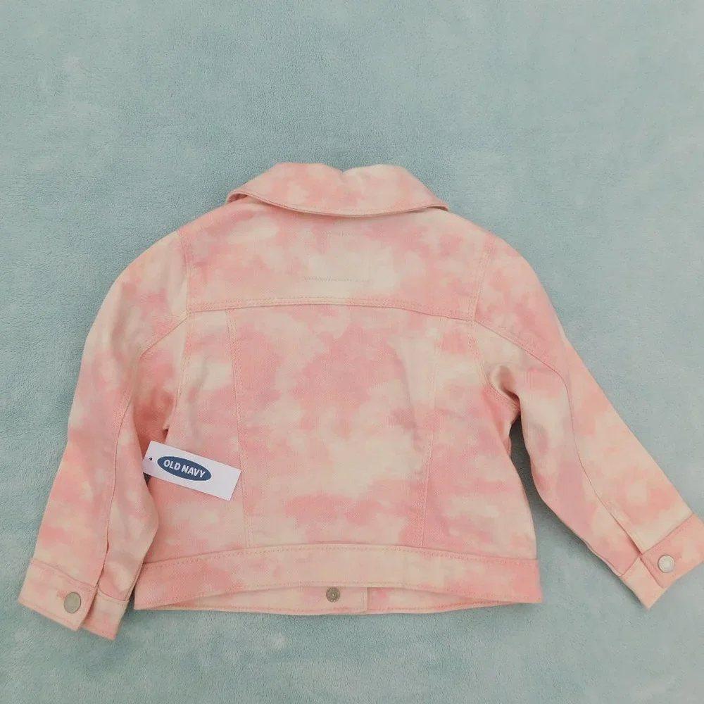 Old Navy NWT 2T Tie-Die Stretch Denim Snap-Front Jacket